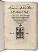 IBN SINA (AVICENNA) (and Jacob MANTINO, translator)., Avicennae quarta fen primi libri de universali ratione medendi: nunc primum. m. Iacob Mantini medici hebrei: opera Latinate donata.(colophon:) Venice, Lucantonio Giunti, 8 April 1530. 8vo. With Giunti\'s printer\'s device on the title page (a Florentine lily with the L. A. initials). Later vellum with more recent end leaves.