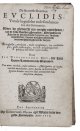 EUCLID and Jan Pieterszoon DOU., De ses eerste boecken Euclidis. Amsterdam, Willem Jansz. Blaeu, 1626. 8vo. With numerous woodcut geometrical figures in the text. Contemporary vellum.