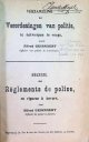 Alfred Geirnaert officier van politie van Antwerpen, Verzameling der verordeningen van politie te Antwerpen in voege   Recueil des reglementswijziging de police, en vigueur à Anvers. 2 delen compleet