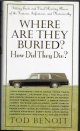 1579122876 BENOIT, TOD, Where Are They Buried? How Did They Die?; Fitting Ends and Final Resting Places of the Famous, Infamous, and Noteworthy