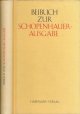 Beibuch zur Schopenhauer-Ausgabe.