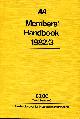 THE AUTOMOBILE ASSOCIATION, AA Members Handbook 1982/83
