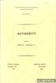Adelmann, Frederic J. (edited by), Boston College Studies in Philosophy, volume III: Authority