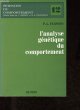 Parsons P.A., L'analyse génétique du comportement - Collection Sciences du comportement n°12.