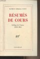 Merleau-Ponty Maurice, Résumés de cours - Collège de France, 1952-1960