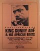 Direct from Africa King Sunny Ade and His African Beats Show Flyer