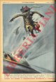 PISANI Vittorio -, Un salto della morte a 750 chilometri l\'ora. Mentre l\'apparecchio biposto a reazione volava a 750 chilometri l\'ora, un apposito meccanismo proiettava fuori dall\'aereo, come un proiettile, il \'seggiolino catapultabile\' a cui era legato l\'aviatore francese André Allemand. Subito dopo un paracadute si apriva e l\'Allemand scendeva a terra.