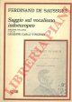 DE SAUSSURE Ferdinand -, Saggio sul vocalismo indoeuropeo.