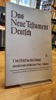 Althaus, Paul,, Das Neue Testament Deutsch - Neues Göttinger Bibelwerk - herausgeben von Paul Althaus und Gerhard Friedrich - Teilband 6: Der Brief an die Römer, übersetzt und erklärt von Paul Althaus,