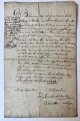 AALTEN, RENSINK, ARENTSEN, [Legal manuscript 1768] Onderhandse verklaring d.d. Aalten 25-4-1768 van Aalbert Doelen en Anna Elisabet Arentsen (nu genaamt Doelen), dat zij 1/12 van \'t erve en scholtengoed Rensink, onder Aalten in Lintelo, verkocht hebben voor  625,- aan hun zuster Aleida Barendina Arentsen. Met hun handtekeningen en die van B. Arentsen als getuige. Manuscript, folio, 1 p.