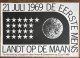 [First man on the moon 1969], Sticker 1969 |  Sticker ter herinnering uitgegeven door Vroom & Dreesmann op 22 juli 1969: De eerste mens landt op de maan, 1 p.