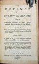 [Cudworth, William. 1717? - 1763]. Hervey, James [1714 - 1758]. Sandeman, Robert. 1718 - 1771]. Pike, Samuel [1717 - 1773], A DEFENCE Of THERON And ASPASIO, Against the Objections Contained in the Late Treatise, Entitled, Letters on Theron and Aspasio. With Some Remarks on Two Late Treatises, the One Entitled, Simple Truty Vindicated; the Other, Free Grace Indeed! To Which is Prefix'd, A Series Letters from the late Rev. Mr. James Hervey, to the Author