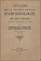 N/A., ANNALES DE LA SOCIETE ROYALE D' ARCHEOLOGIE DE BRUXELLES FONDEE A BRUXELLES EN 1887.